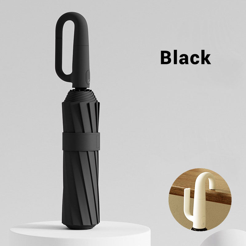 🌂 Reflective Safety Strip Reverse Umbrella – Dry Entry, Night Visibility, Rainy Day Confidence! ✨
