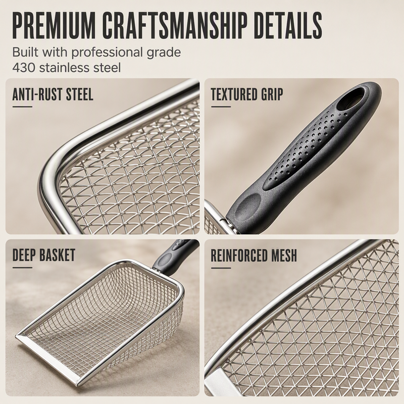 Fine Mesh Metal Cat Litter Scoop