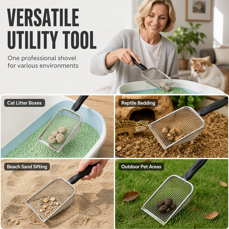 Fine Mesh Metal Cat Litter Scoop