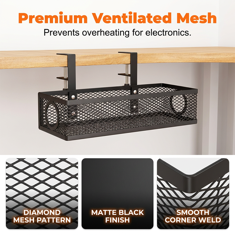 🔌 50% OFF NOW! 🖥️ Under Desk Cable Organizer – Sturdy clips, tangle-free & easy install – Keeps cables neat and out of sight ✨