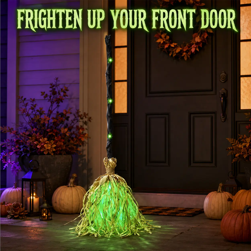 🧹Halloween Electric Witch Broom Decoration