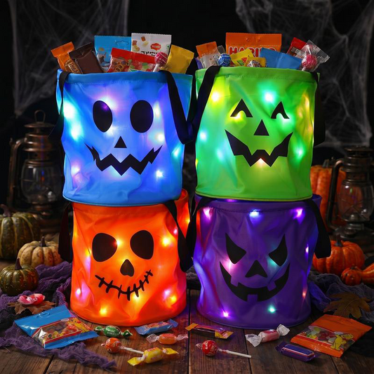 🎃LED Light Up Halloween Candy Bucket