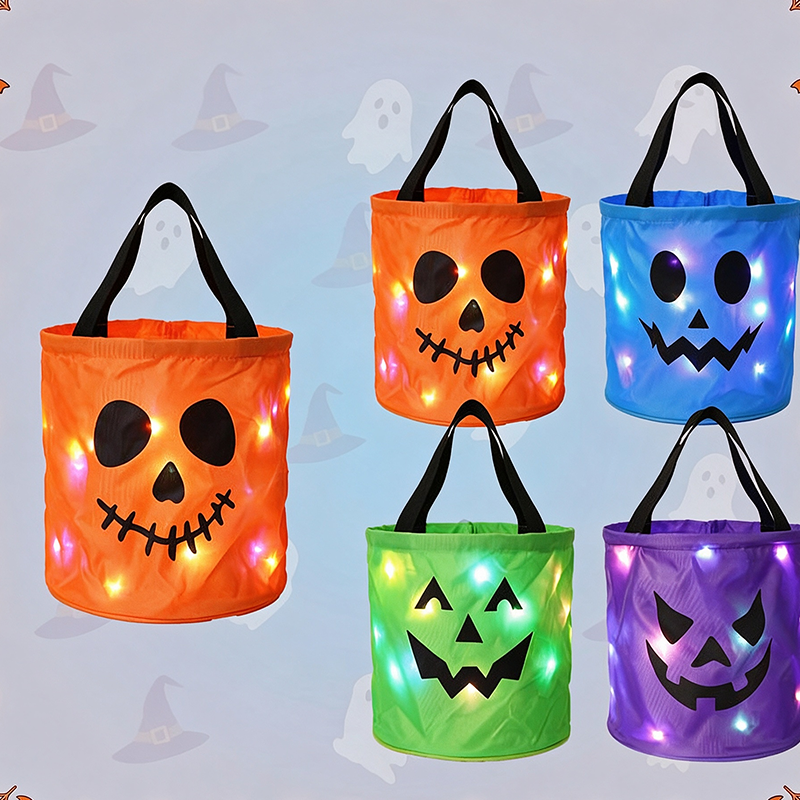 🎃LED Light Up Halloween Candy Bucket