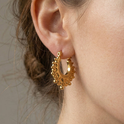 ✨Vintage Stainless Steel Bohemian Hoop Earrings
