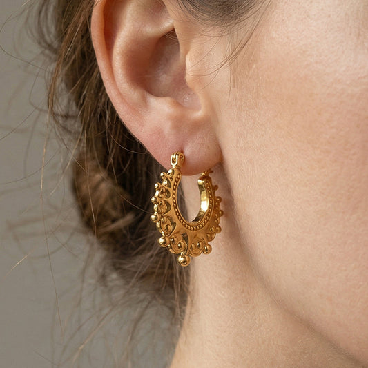 ✨Vintage Stainless Steel Bohemian Hoop Earrings