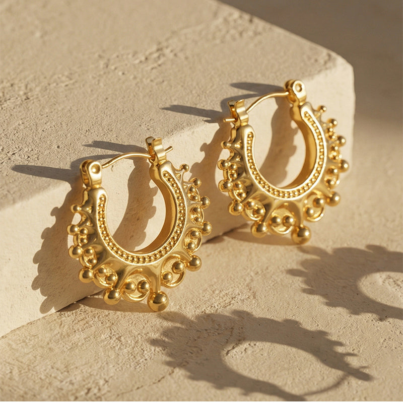 ✨Vintage Stainless Steel Bohemian Hoop Earrings