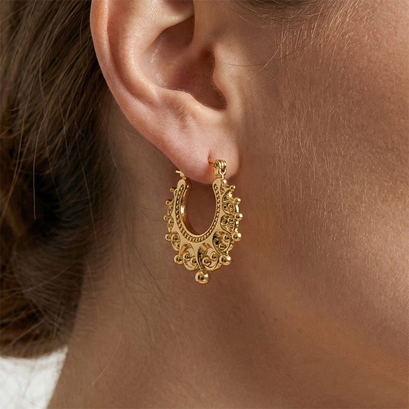 ✨Vintage Stainless Steel Bohemian Hoop Earrings