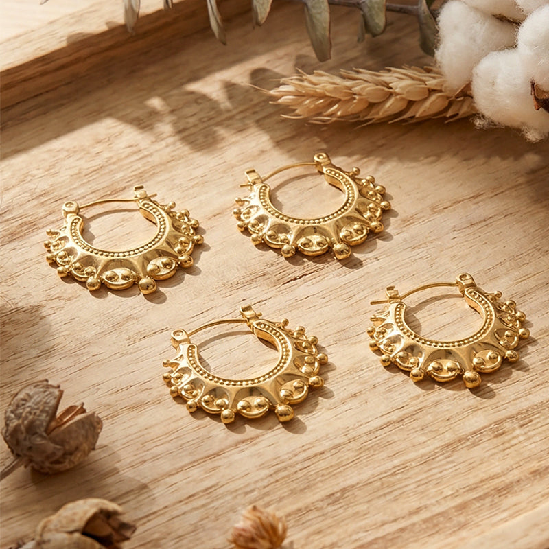 ✨Vintage Stainless Steel Bohemian Hoop Earrings