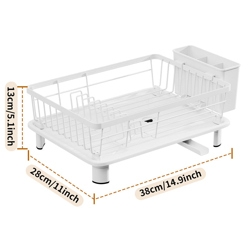 Kitchen Dish Rack with 360° Rotating Spout