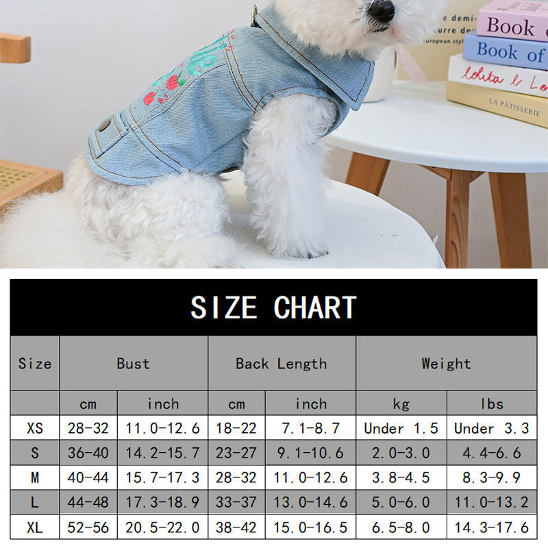 👑 Cute Princess Denim Dog Jacket 🐶