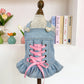 👑 Cute Princess Denim Dog Jacket 🐶