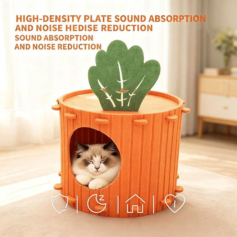 🐱 A Cute Carrot in Your Living Room – Plush Cat Cave Bed That Looks as Good as It Feels. Half Price. Free UK Delivery