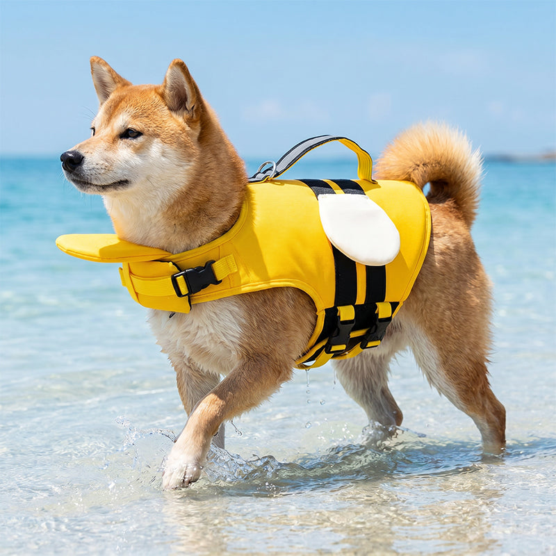 Adjustable Dog Pool Safety Vest with Breathable Mesh Lining