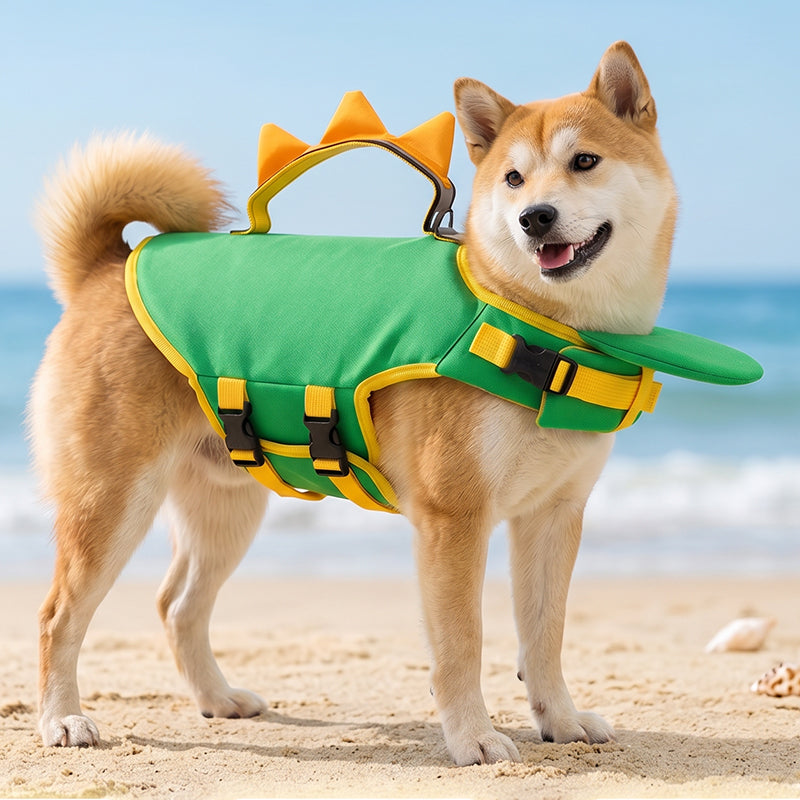 Adjustable Dog Pool Safety Vest with Breathable Mesh Lining
