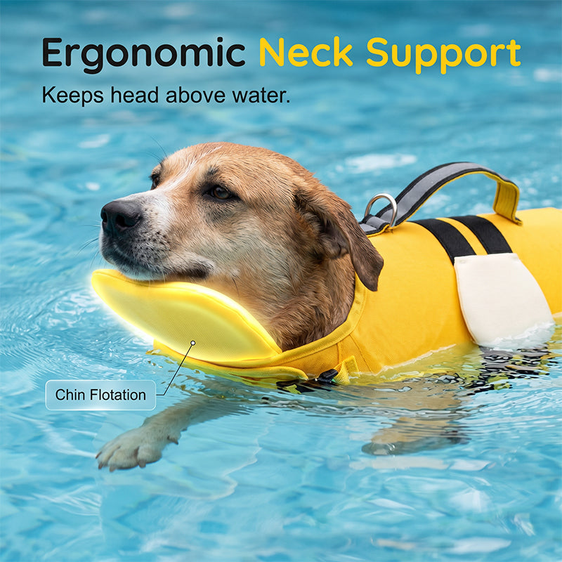 Adjustable Dog Pool Safety Vest with Breathable Mesh Lining