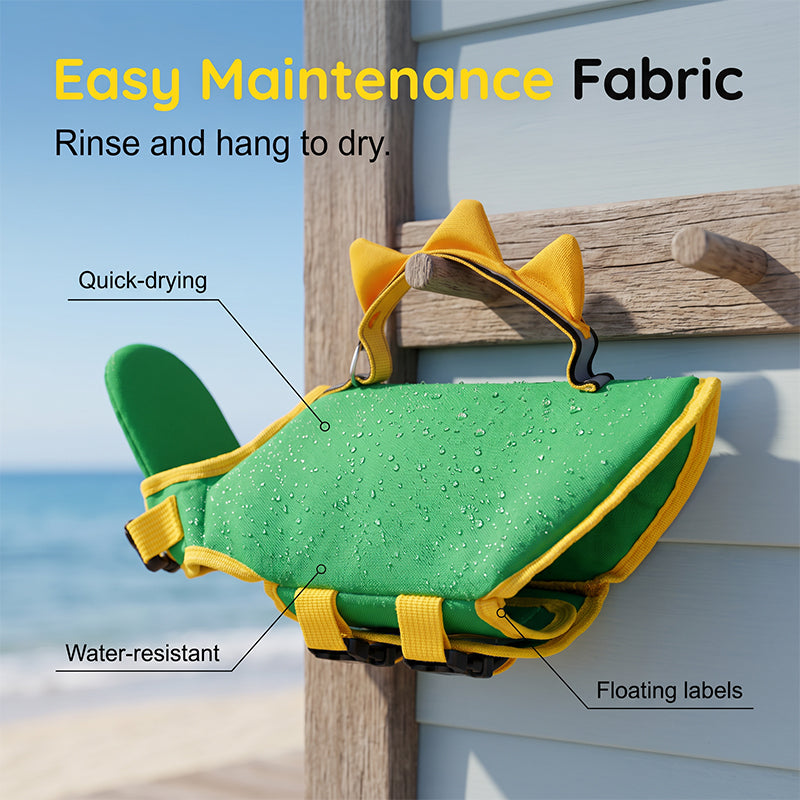 Adjustable Dog Pool Safety Vest with Breathable Mesh Lining