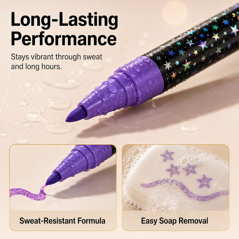 🎨 Kids Love It, Parents Trust It – 24 Washable Glitter Markers with Dual Tips. Buy 2 Get 1 Free. Free UK Delivery