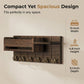 🎉 50%! 🔥 Wall-Mounted Mail and Key Holder with Shelf – Wood – 30×12×7.8 cm – Black/Natural – Entryway Organizer for Mail, Keys and Decorations 🏠