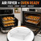 3-Layer 304 Stainless Steel Air Fryer Rack, Stackable Grill Basket and Toast Rack for Chicken Wings and Toast, Cooking Rack for Indoor Kitchen Grill Accessories, Grilling Accessories