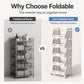 Multi-Tier Foldable Storage Organizer with Wheels