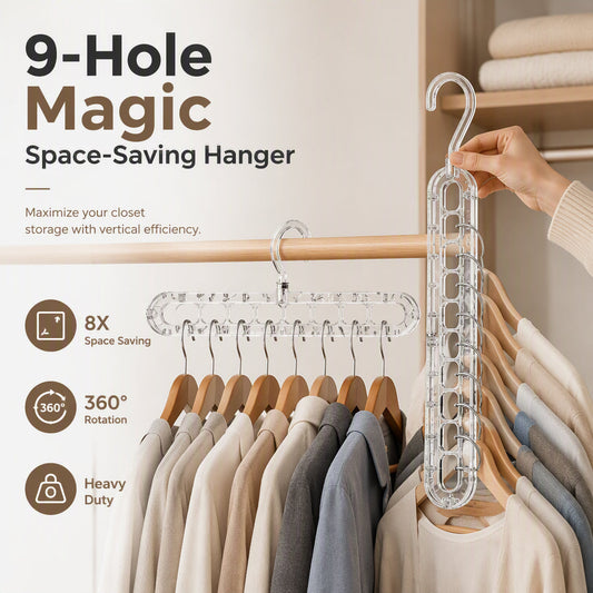 9-Hole Space Saving Magic Clothes Hanger