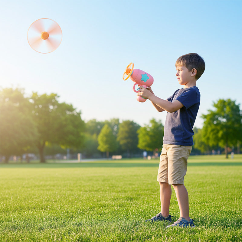 🔫 50% OFF NOW! 🛸 LED Flying Disc Launcher Gun Toy – Glowing discs, long range & easy to use – Perfect for outdoor fun & active play 🌟