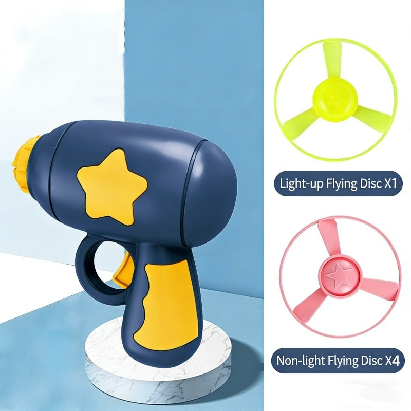 🔫 50% OFF NOW! 🛸 LED Flying Disc Launcher Gun Toy – Glowing discs, long range & easy to use – Perfect for outdoor fun & active play 🌟