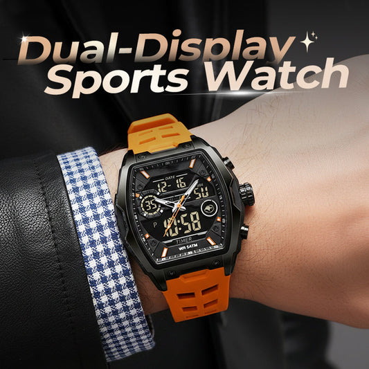 ⌚ Men's Dual Display Sports Watch – Analog-Digital Watch with Luminous Dial