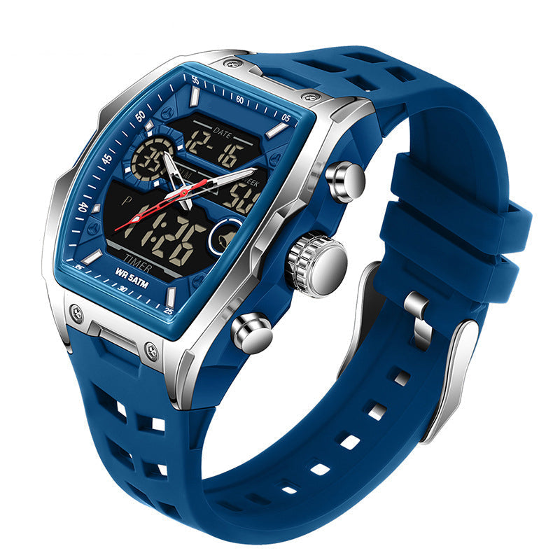 ⌚ Men's Dual Display Sports Watch – Analog-Digital Watch with Luminous Dial