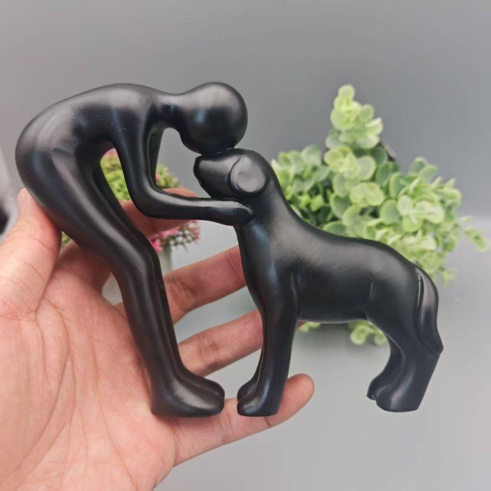 🐕🧑 Man & Dog Sculptural Art Piece – 50% OFF! Unique figurine, warm & affectionate, perfect for office, living room & bedroom. 🔥🏠