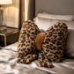 🐆🎀Leopard Print Bowknot Throw Pillow
