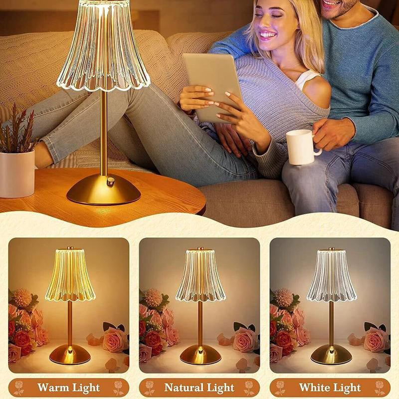 Retro Rechargeable Table Lamp with Touch Dimming