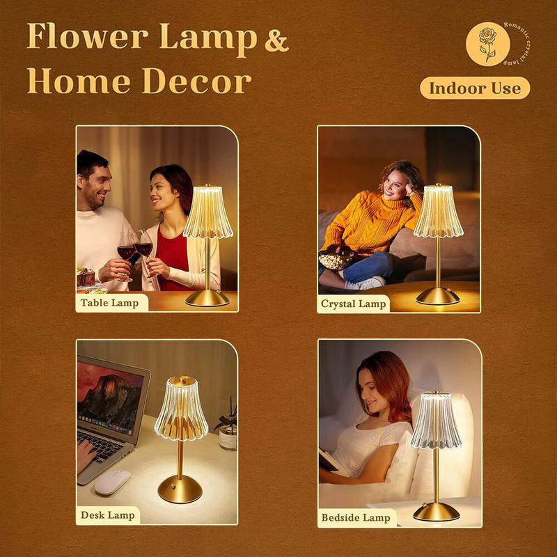 Retro Rechargeable Table Lamp with Touch Dimming