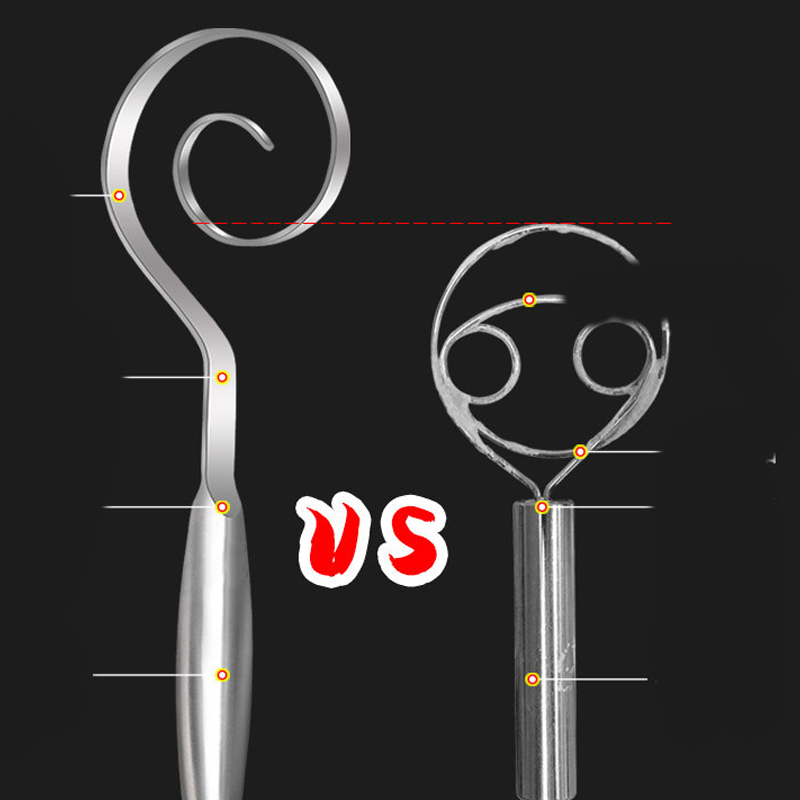 Stainless Steel Seamless Dough Whisk