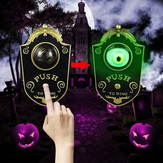 📢📢50% OFF & In Stock⏰🎃 Best Sellers for Halloween 2026! 😈 Doorbell shaped like a one-eyed demon