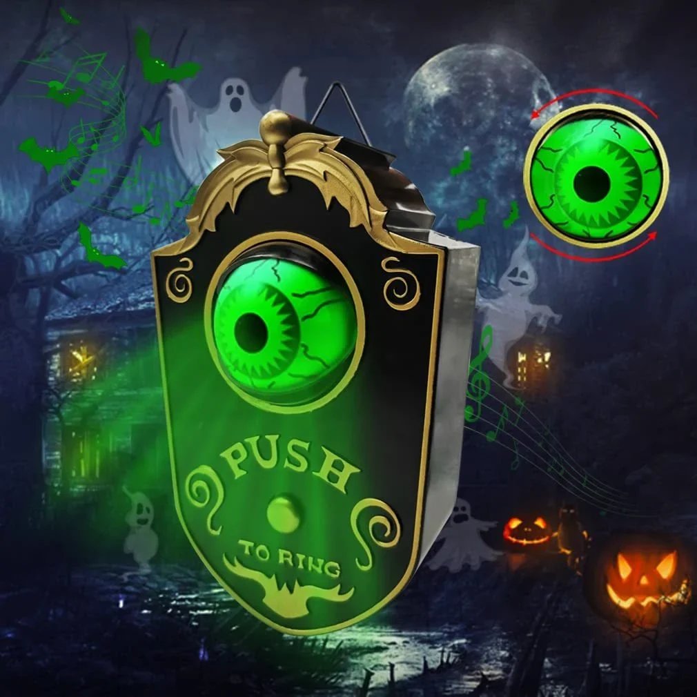📢📢50% OFF & In Stock⏰🎃 Best Sellers for Halloween 2026! 😈 Doorbell shaped like a one-eyed demon