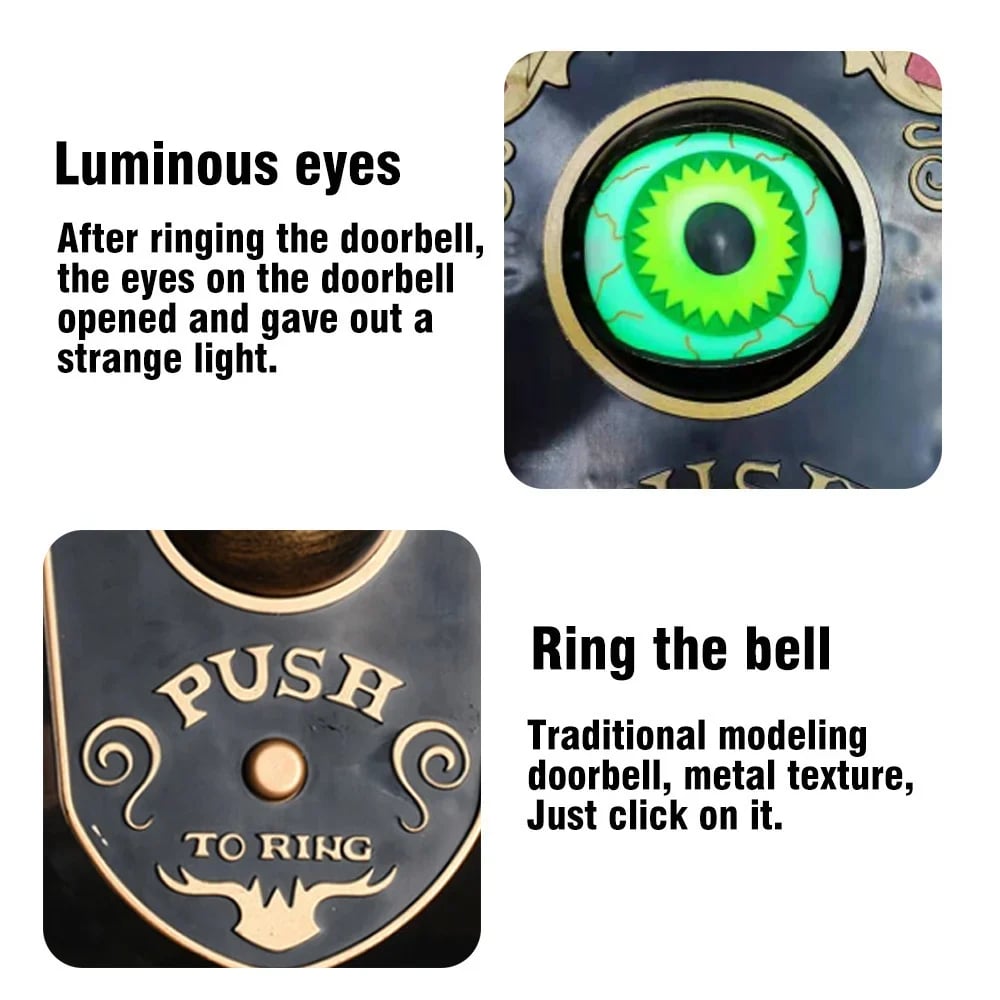📢📢50% OFF & In Stock⏰🎃 Best Sellers for Halloween 2026! 😈 Doorbell shaped like a one-eyed demon