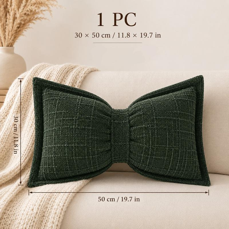 🎀Soft Chenille Bow-Shaped Throw Pillow
