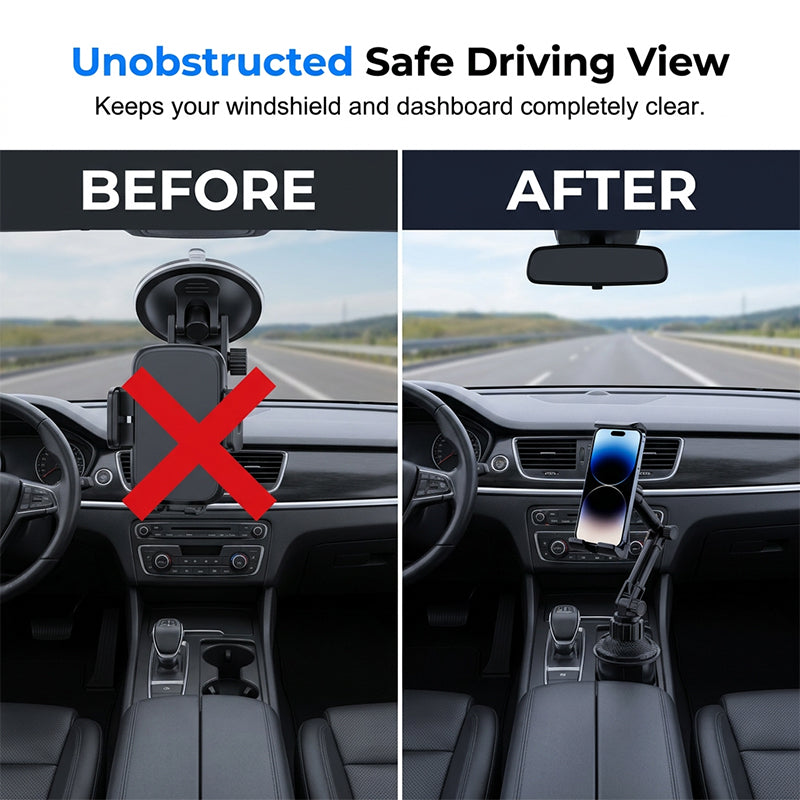 Stable Cup Holder Car Phone Mount