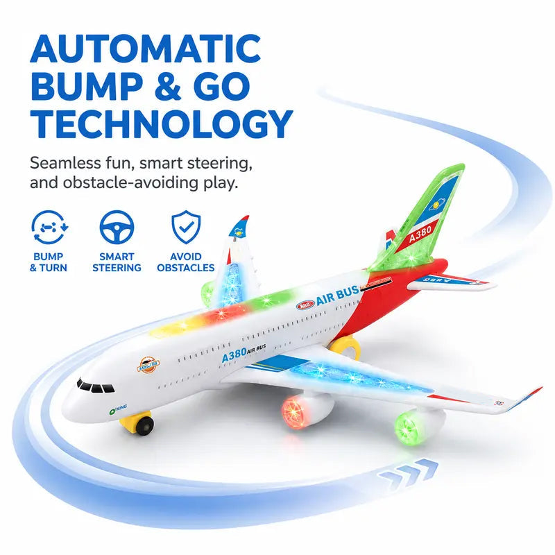 Electric Model Aircraft with Sound and LED Lights