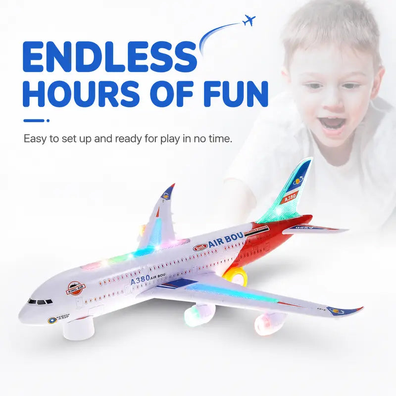Electric Model Aircraft with Sound and LED Lights