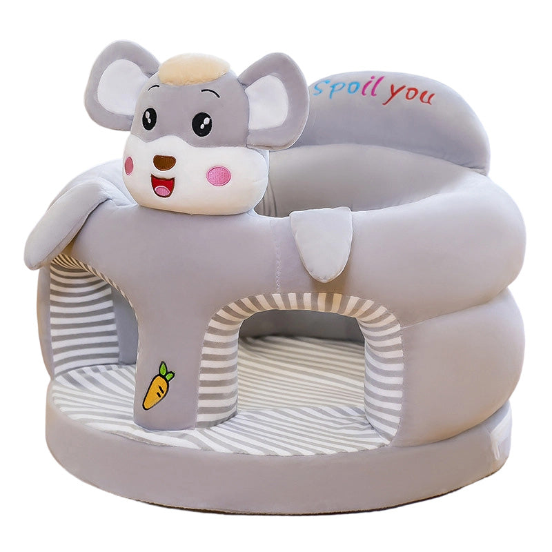 🐻 Soft, Safe & Washable – Cartoon Baby Floor Sofa with Removable Cover. Perfect for Sit-Up Play. Half Price. Free UK Delivery