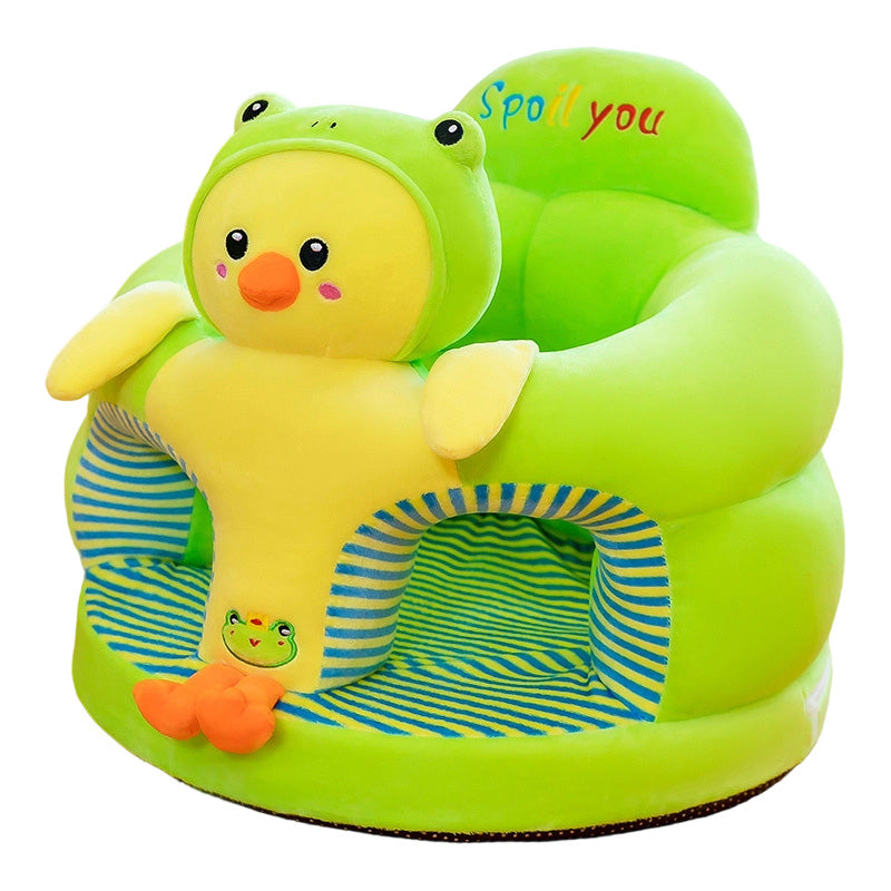 🐻 Soft, Safe & Washable – Cartoon Baby Floor Sofa with Removable Cover. Perfect for Sit-Up Play. Half Price. Free UK Delivery