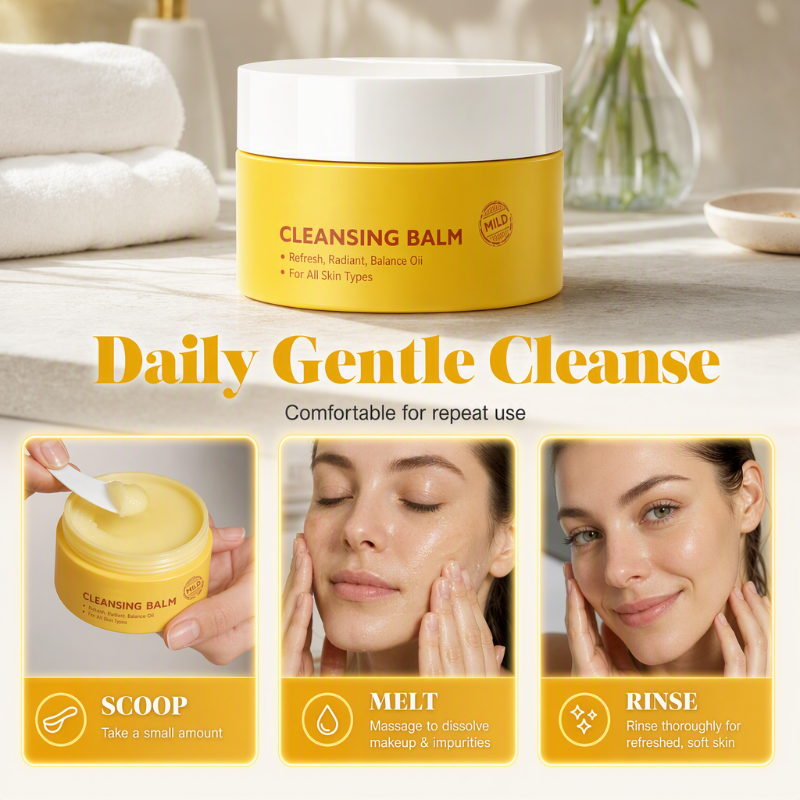 📢 LIMITED TIME 50% OFF & IN STOCK! ⏰ Deep Clean Cleansing Balm – Melts Makeup, Sunscreen & Daily Buildup – Fresh Comfortable Finish ✨