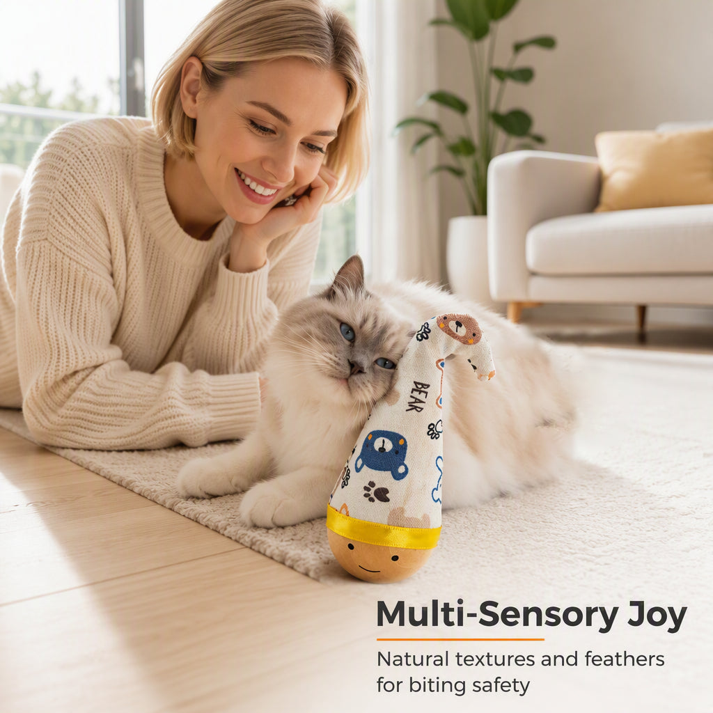 Interactive Wood Tumbler Pet Toy