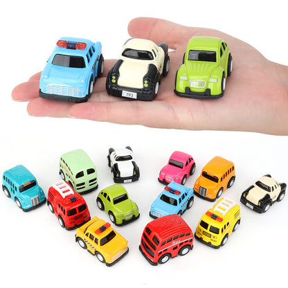 🚗 12-Pack Cartoon Mini Toy Car Set – Pull-Back Vehicles for Kids