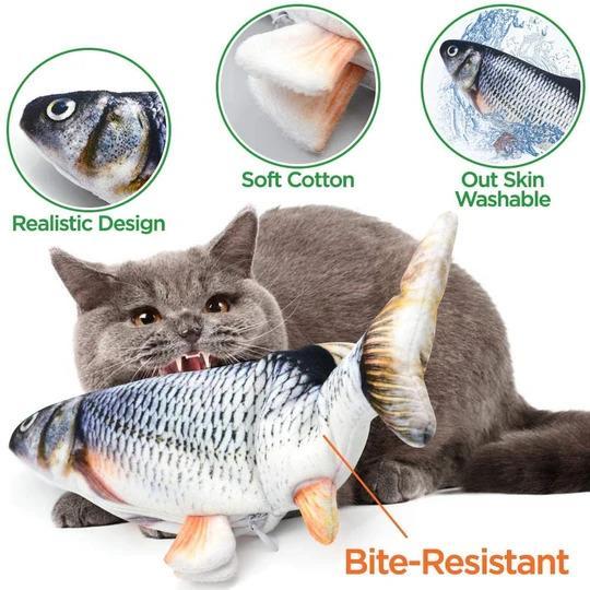 😍Le favori de l'animal : les jouets électriques en forme de poisson🐱🐶