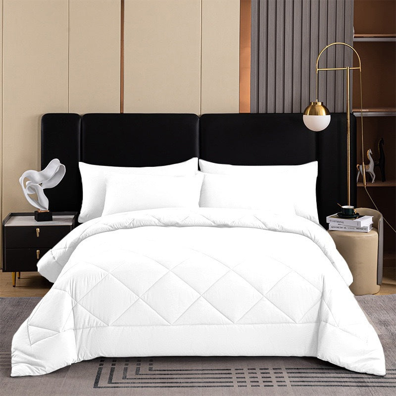 🛏️ LIMITED-TIME 50% OFF! ✨ 3-Piece Quilted Comforter Set with Shams – All-Season Microfiber