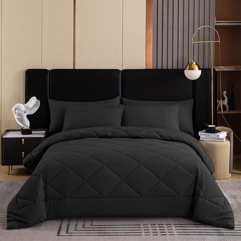 🛏️ LIMITED-TIME 50% OFF! ✨ 3-Piece Quilted Comforter Set with Shams – All-Season Microfiber