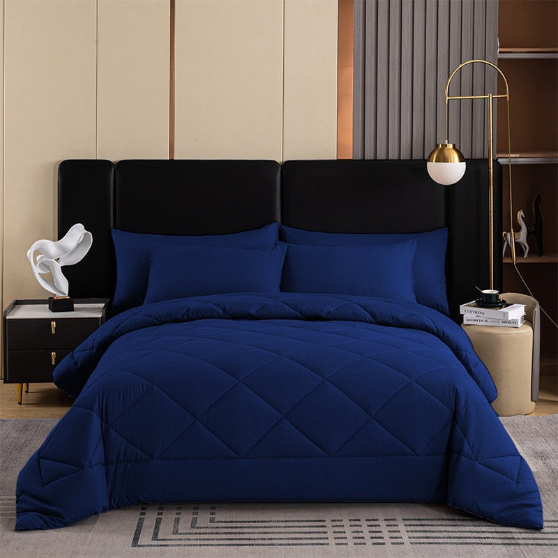 🛏️ LIMITED-TIME 50% OFF! ✨ 3-Piece Quilted Comforter Set with Shams – All-Season Microfiber